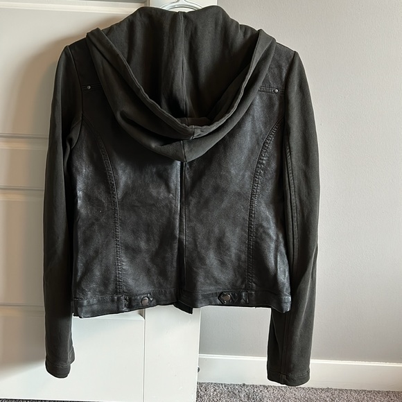 Vegan Silence + Noise Leather Jacket Medium - Picture 3 of 4